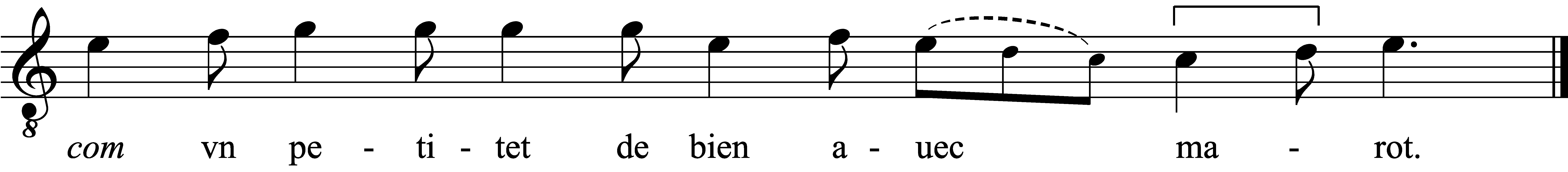 Refrain musical notation